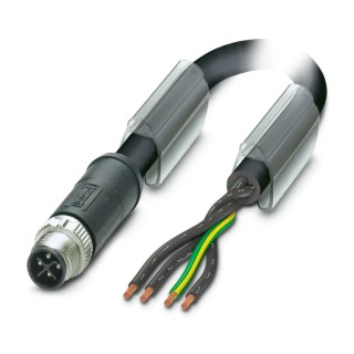 Phoenix Contact Male 4 way Straight to 4 way Unterminated Sensor Actuator Cable, 1 m 1408835