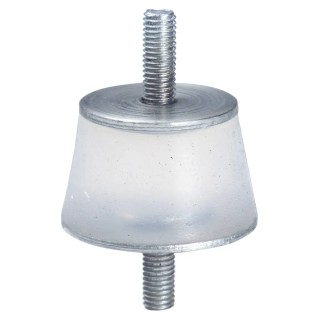 Taica Round M6 Anti-Vibration Mount Male to Male Bobbin with 47 N Compression, 6mm Bore, 35 mm OD, 25 mm H THETA-TW SUS
