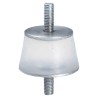 Taica Round M6 Anti-Vibration Mount Male to Male Bobbin with 47 N Compression, 6mm Bore, 35 mm OD, 25 mm H THETA-TW SUS