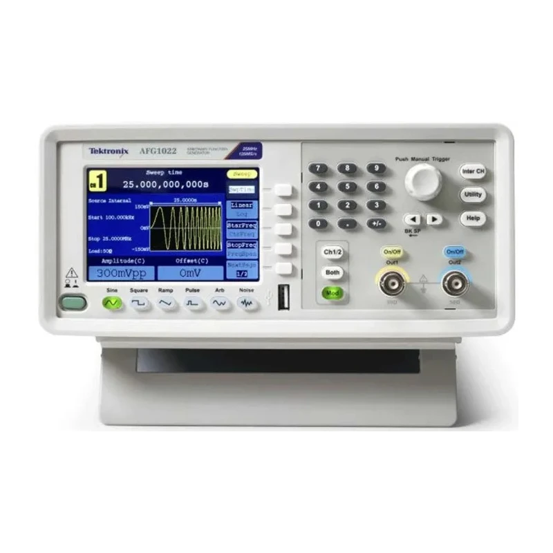 Tektronix Arbitrary Waveform Generator 25 MHz Max, 2-Channel, 1 μHz Min AFG1022