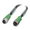 Phoenix Contact Sensor Actuator Cable 3 m Length 8 Way Male to Female Straight Connectors 30V 1522707
