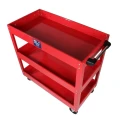RS PRO 3 Steel Swivel Workshop Tool Trolley with 3 Shelves, Steel Frame, Rubber Wheels, 840mm x 405mm Platform 851-7604