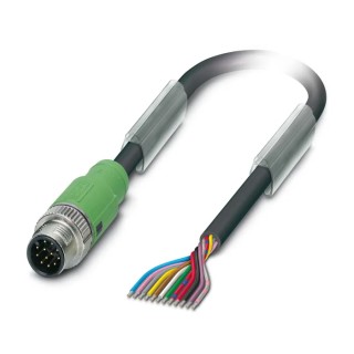 Phoenix Contact Sensor Actuator Cable Male 12 Way M12 to 12 Way Unterminated 3 m 1430543