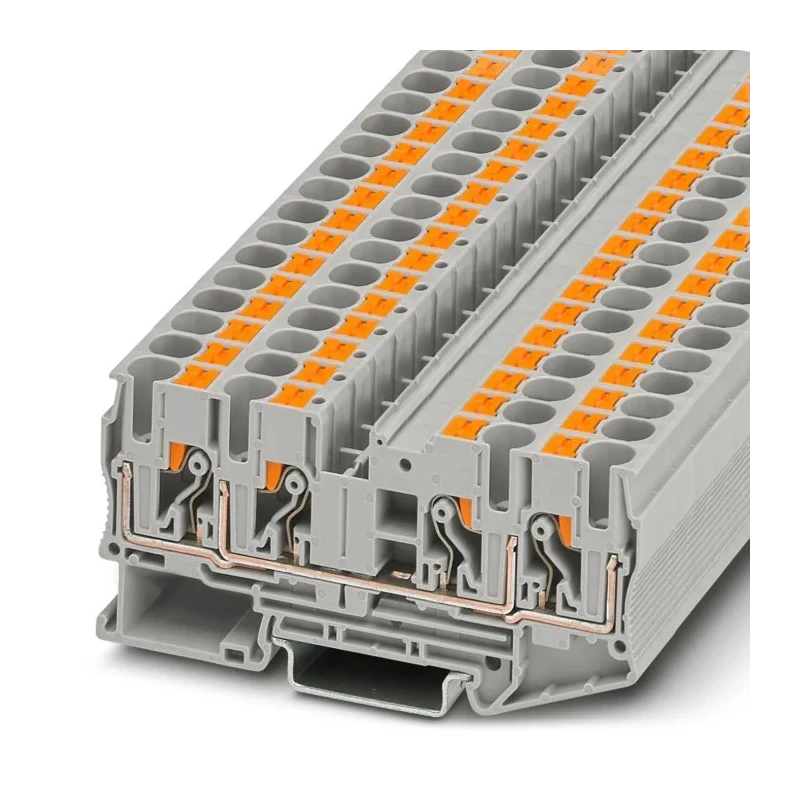 Phoenix Contact Grey 1-Level PT 6-QUATTRO Series Feed Through Terminal Block 0.5mm² to 10mm² Cable CSA Push-in 3212934