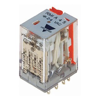 Carlo Gavazzi 24V AC Coil Power Relay, 5A Switching Current, 4PDT Contact Configuration RMIA4524AC