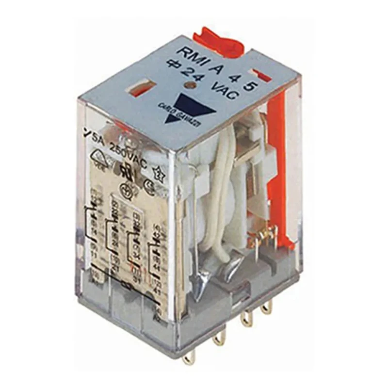Carlo Gavazzi 24V AC Coil Power Relay, 5A Switching Current, 4PDT Contact Configuration RMIA4524AC