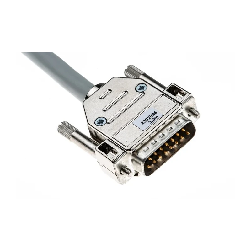 Phoenix Contact Serial Cable Male D-Sub 15-Pin to Female DB15, 3 m, Semi-Rigid Polyvinyl Chloride, 125 V, 230 Series DB15