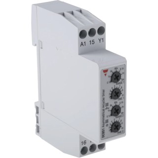 Carlo Gavazzi DCB51 Series DIN Rail Timer Relay, 2-Contact, 12 to 240 V DC/12 V AC, 240 V AC, 0.1 s to 100 h DCB51