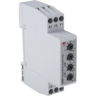 Carlo Gavazzi DCB51 Series DIN Rail Timer Relay, 2-Contact, 12 to 240 V DC/12 V AC, 240 V AC, 0.1 s to 100 h DCB51