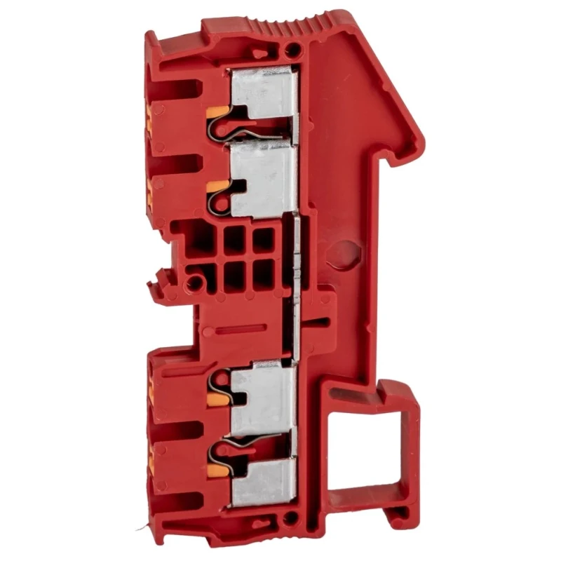 Phoenix Contact PT 2.5-QUATTRO RD Series Feed Through Terminal Block Red, 1-Level, 24A, 800V, Push-in Termination 3209580