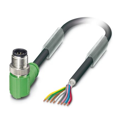 Phoenix Contact Sensor Actuator Cable SAC-8P, Male 8 Way Right Angle to 8 Way Unterminated, 10 m, Polyurethane 1522846