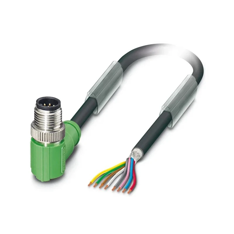 Phoenix Contact Sensor Actuator Cable SAC-8P, Male 8 Way Right Angle to 8 Way Unterminated, 10 m, Polyurethane 1522846