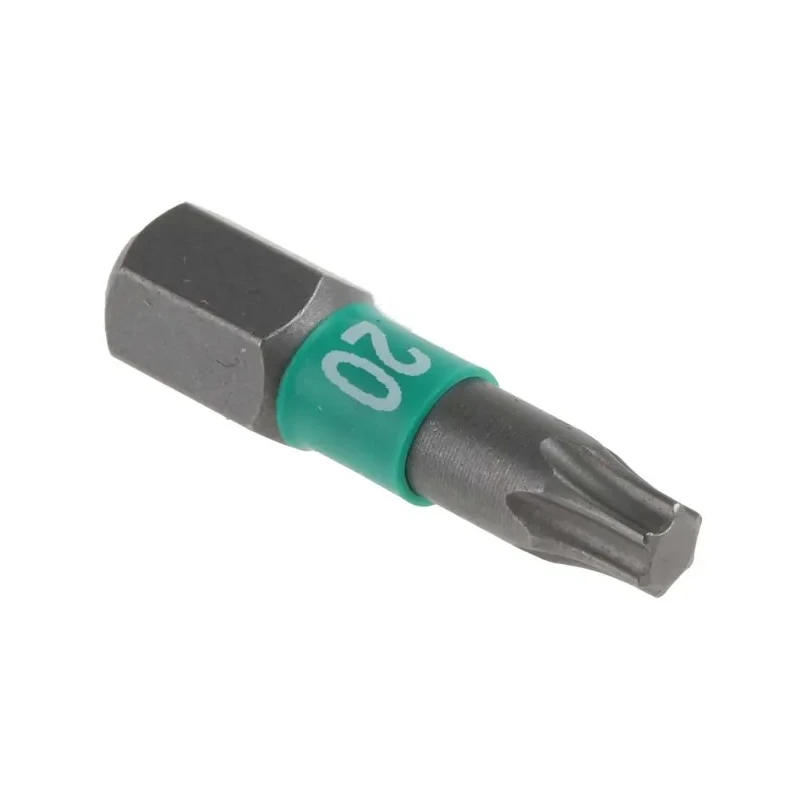 Wera Screwdriver Bit 6.35 mm Tip T20 Tip Hex Drive 25 mm Overall 05066124001