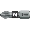 Wera Screwdriver Bit, 6.35 mm Drive Size, PZ2 Tip, Hex Drive, Stainless Steel, Chrome Plated 05056722001