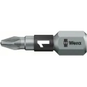 Wera Screwdriver Bit 6.35 mm Hex Drive PZ1 Tip, Chrome Plated Stainless Steel 05056720001