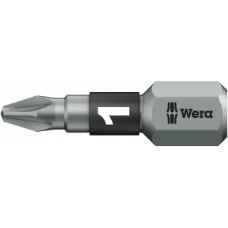 Wera Screwdriver Bit 6.35 mm Hex Drive PZ1 Tip, Chrome Plated Stainless Steel 05056720001