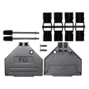 Amphenol Communications Solutions 8655MH Series Die Cast Zinc Straight D-Sub Backshell 25 Way Strain Relief 8655MH2501BLF