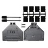 Amphenol Communications Solutions 8655MH Series Die Cast Zinc Straight D-Sub Backshell 25 Way Strain Relief 8655MH2501BLF