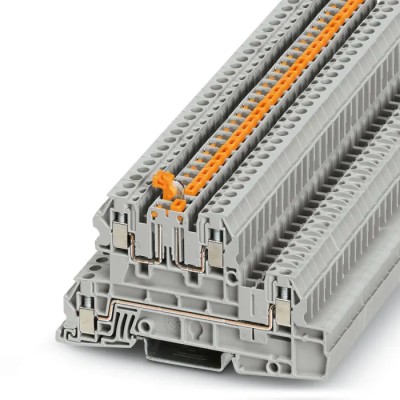 Phoenix Contact UTI 2.5-L/LTB Series DIN Rail Terminal Block Grey 0.2mm² to 4mm² 3-Level Screw Termination 3076023