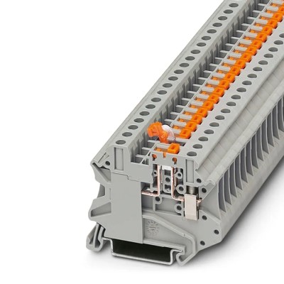 Phoenix Contact UT 4-MT-EX Series Knife Disconnect Terminal Block Grey 0.14mm² to 6 mm², 1-Level, Screw Termination 3046141