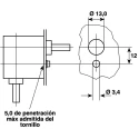 Huco Type L Gearbox with 1:1 Gear Ratio, 0.68 Nm Maximum Torque, 4mm Shaft Diameter, 30.5mm Length 332.31.2