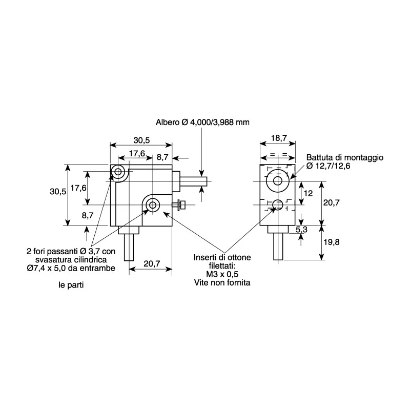 Huco Type L Gearbox 1:1 Gear Ratio, 0.11 Nm Maximum Torque, 1000 rpm Maximum Speed 332.31.3