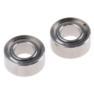 NMB 1 Row Shielded Double Row Deep Groove Ball Bearing DDRI-418ZZMTP24LY121 3.17 mm ID, 6.35 mm OD