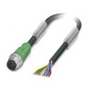 Phoenix Contact Sensor Actuator Cable Male 8 Way M12 to 8 Way Unterminated, Polyurethane Jacket, 1.5m, 30V 1522493