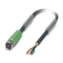 Phoenix Contact 4 Way M8 to Female 4 Way Unterminated Sensor Actuator Cable, 1.5m, Polyurethane Jacket, 30V 1521915