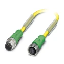 Phoenix Contact Sensor Actuator Cable 4 Contacts M12 Male to M12 Female, 600 mm, Polyurethane Jacket Yellow 1696028