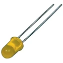 Kingbright Yellow LED T-1 3/4 (5 mm) Through Hole 2.5 V 75 mW L-7113LYD