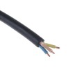 RS PRO H05RR-F 4 Core Power Cable Black 1mm² 60°C 100m CPE Insulated Flexible Cable H05RR-F