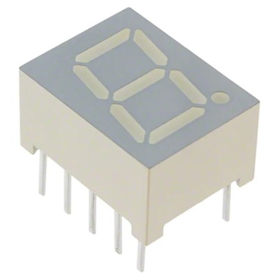 Kingbright 1 Digit 7 Segment LED Display Anode Red 46mcd Right Side 10 mm SA39-12SURKWA