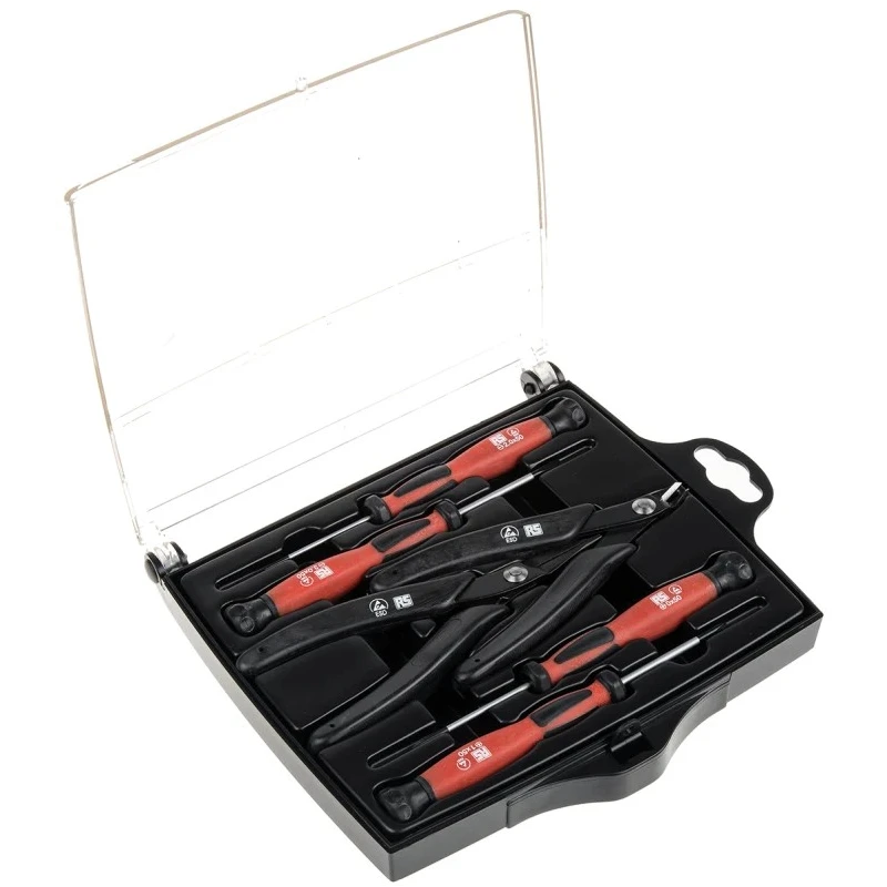 RS PRO 6 Piece ESD Tool Kit with Case 864-0870