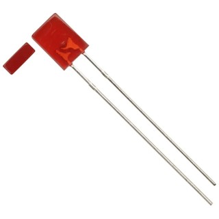 Kingbright 2.5 V Red Rectangular Through Hole LED L-103IDT