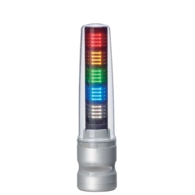 Patlite LS-7 Series Clear Signal Tower Buzzer 5 Lights 24V AC/DC Multi-Function LED with Buzzer Sounder LS7-502SFBWH-RYGBC