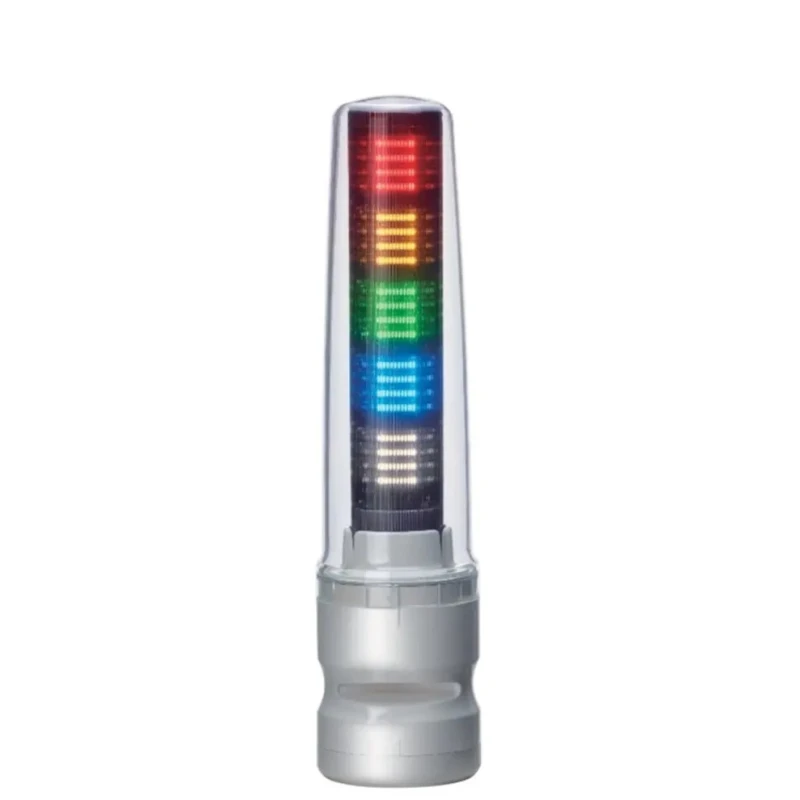 Patlite LS-7 Series Clear Signal Tower Buzzer 5 Lights 24V AC/DC Multi-Function LED with Buzzer Sounder LS7-502SFBWH-RYGBC