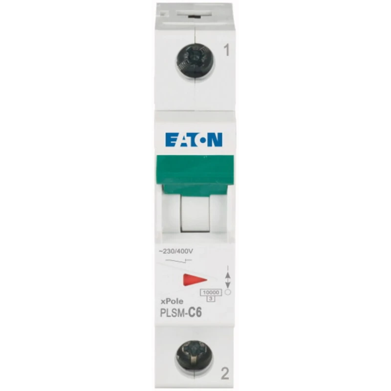 Eaton xPole Miniature Circuit Breaker, 1-Pole, 6A, Type C, 48 V DC, 10 kA Breaking Capacity 242200 PLSM-C6-MW