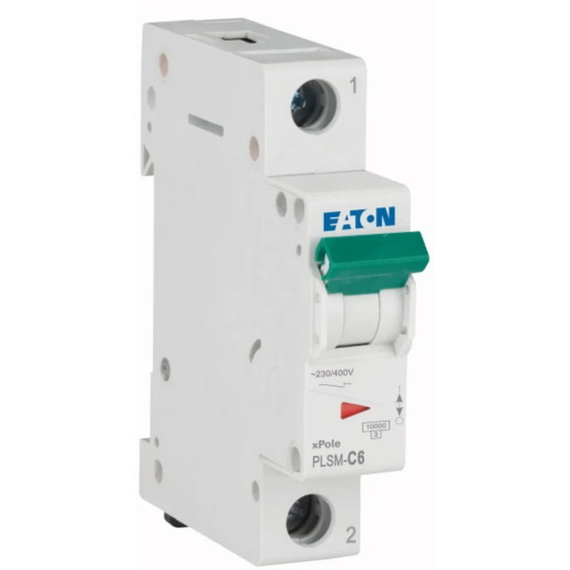 Eaton xPole Miniature Circuit Breaker, 1-Pole, 6A, Type C, 48 V DC, 10 kA Breaking Capacity 242200 PLSM-C6-MW