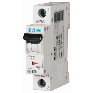 Eaton xPole Miniature Circuit Breaker 1-Pole 40A Type C 48 V dc 10 kA Breaking Capacity 242210 PLSM-C40-MW