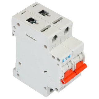 Eaton xPole PL Miniature Circuit Breaker, 2-Pole, 10A, Type C Tripping, 48 V DC, 10 kA Breaking Capacity 242401 PLSM-C10/2-MW