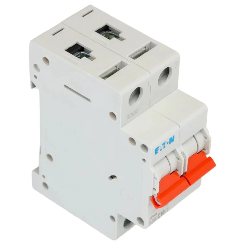 Eaton xPole PL Miniature Circuit Breaker, 2-Pole, 10A, Type C Tripping, 48 V DC, 10 kA Breaking Capacity 242401 PLSM-C10/2-MW