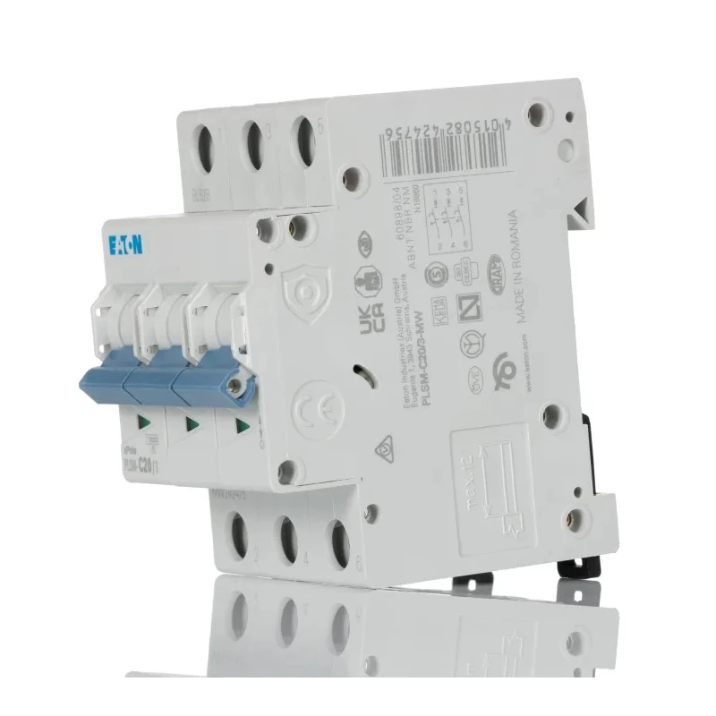 Hager xPole PLSM Miniature Circuit Breaker, 3-Pole, 20A, Type C, 400V AC, 48V DC, 10 kA Breaking 242475 PLSM-C20/3-MW