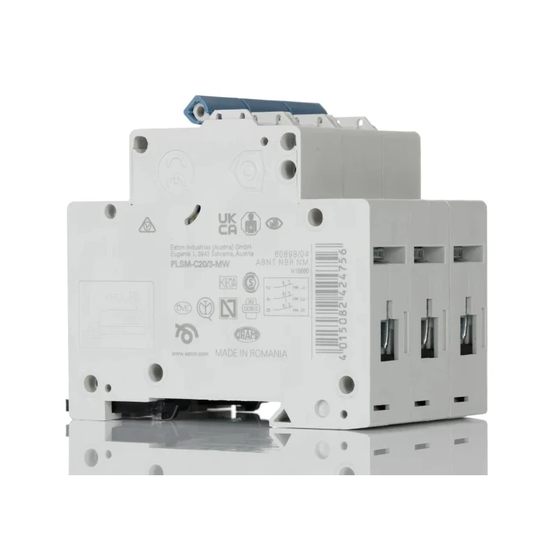 Hager xPole PLSM Miniature Circuit Breaker, 3-Pole, 20A, Type C, 400V AC, 48V DC, 10 kA Breaking 242475 PLSM-C20/3-MW