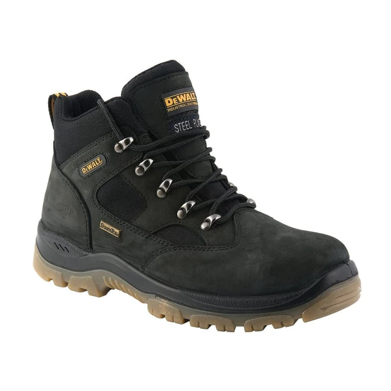 DeWALT Challenger Black Stainless Steel Toe Capped Men's Safety Boots Size UK 11 EU 45 Lace Up EN ISO Black Challenger 4 11