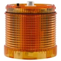 Moflash Amber LED Beacon Unit 24V DC, Steady Effect, IP65, Base Mount, 70mm Diameter LED-TLM-02-01