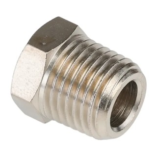 SMC 25 Series Pneumatic Fitting 0.13in Push-in Tube Threaded Male R 1/4 in x Female R 1/8 in Brass 2530-1/4-1/8