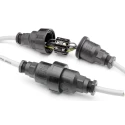 Bulgin Sealed In-Line Cable Joiner 4 Pole 10A 250V AC IP68 Rating 