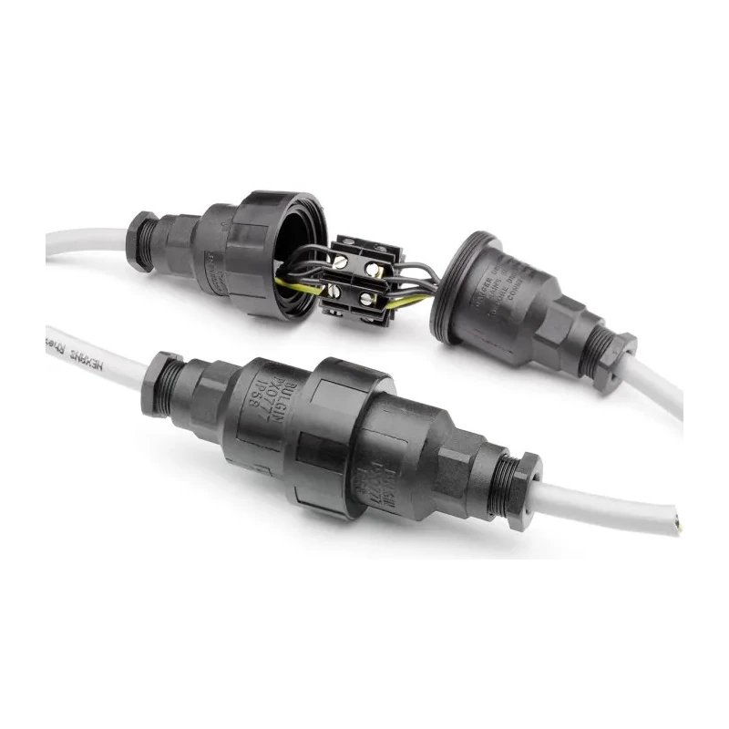 Bulgin Sealed In-Line Cable Joiner 4 Pole 10A 250V AC IP68 Rating 