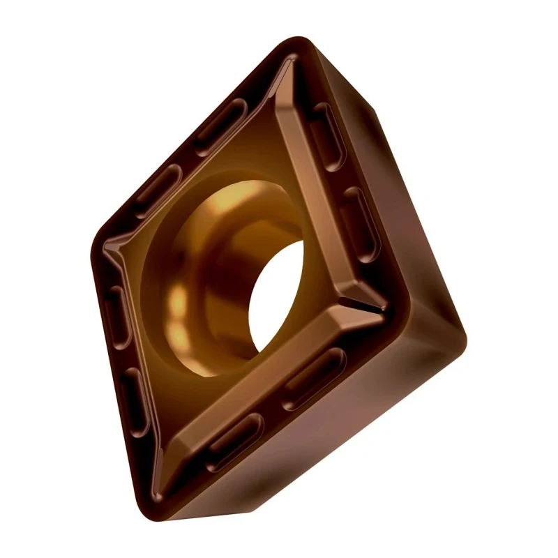 Pramet Tungsten Carbide-Cobalt Lathe Part with PVD Coating, 3.97 mm Height, 95° Approach Angle, 9.7 CCMT 09T304E-FF2:T8430